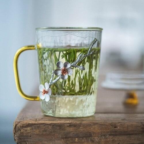 Glass Mugs for Hot Beverage Transparent Tea Cups Chinese Style Fashion Mugs Taza Termo Cafe Creative Couple Gifts Exquisite