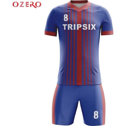 Comfortable popular design 100% polyester short sleeve o-neck pink football uniform shirt men