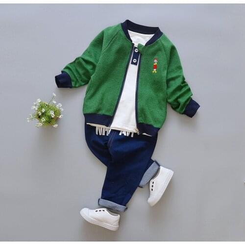 Spring New Childrens Sets Clothes Boys Jacket & t-shirt+Pants 3 Pieces Clothing Sets For Boys Children suit Kids Clothes