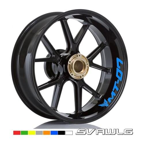 High quality for YAMAHA MT-07 motorcycle wheel decals Reflective stickers rim stripes MT 07 motorbike mt07