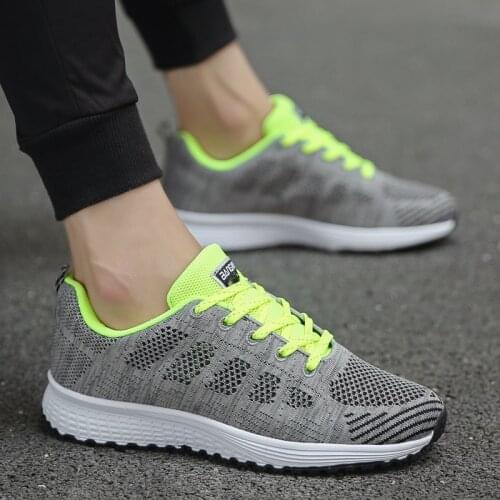 New women shoes breathable mesh flat heels shoes ladies shoes lace-up white sneakers women flats tenis feminino fast delivery