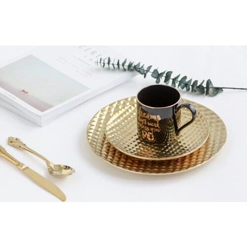 Gold Floating 3D dishes food plates storage tray jewelry plates dinnerwares home decor wedding decor dish