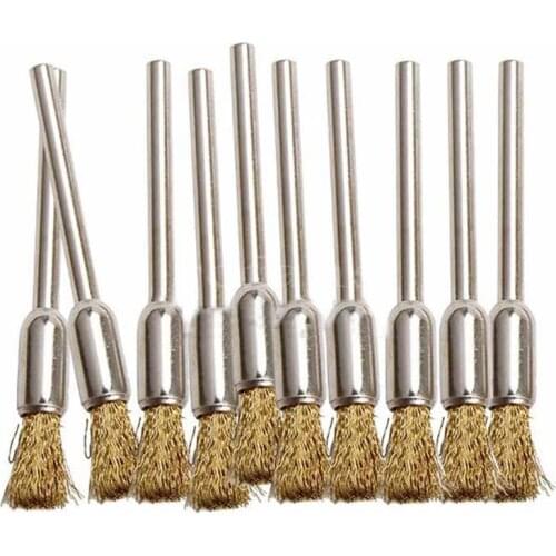 10pcs stainless Steel Wire Wheel Brush dremel rotary tools accessories mini drill polishing wheel electric burr deburring disc