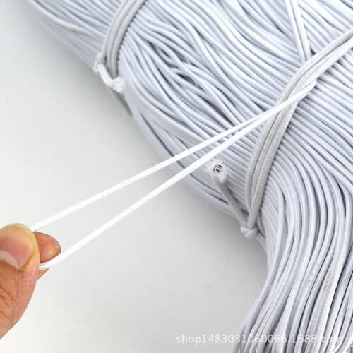 2MM x1000M THIN ROUND BLACK/ WHITE ELASTIC LUREX METALIC CORD SWING TAG GIFT WRAPPING Ornaments Elastic Cords String