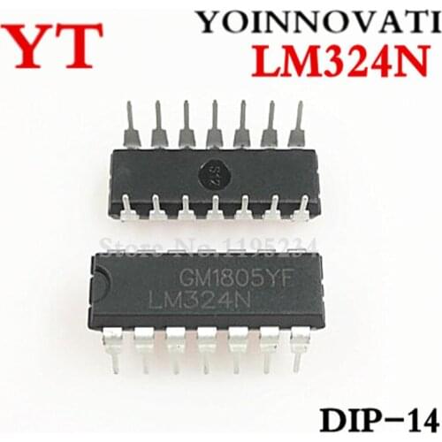 200pcs/lot LM324N LM324 IC OPAMP GP 1.2MHZ 14DIP IC Best quality