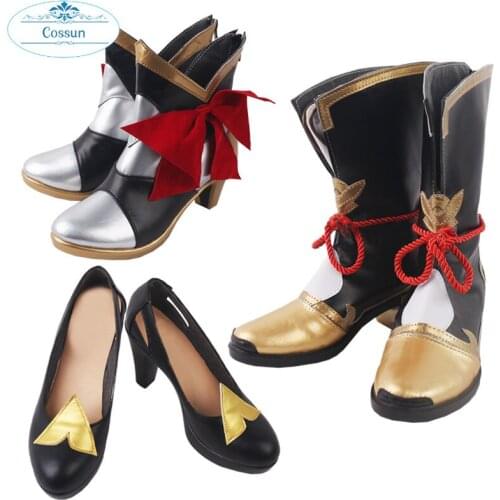 Anime! Genshin Impact Xiangling Noelle Ningguang Cosplay Shoes Fashion The High Quality Role Playing Boots Women/Men Size 35-44