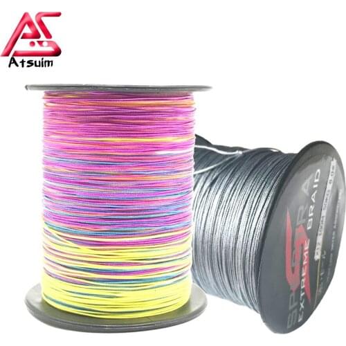 AS 4 Strands PE Fishing Line Braid 100M Sea Saltwater Fishing Weave 100% Super Power Fishing Tackle PE Braid Line