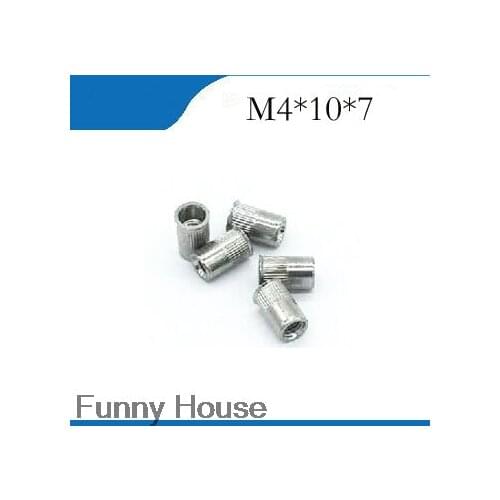 Free shipping 100pcs/lot M4*10*7 Stainless steel countersunk head rivet nut with high quality stainless steel
