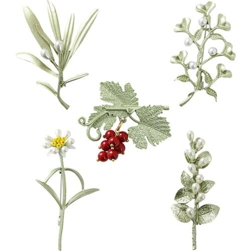 Flowers Grape Enamel Pins Cute Lapel Badges For Clothes Jewelry Collar Brooches Gifts Accessories For Kids Friends Bags