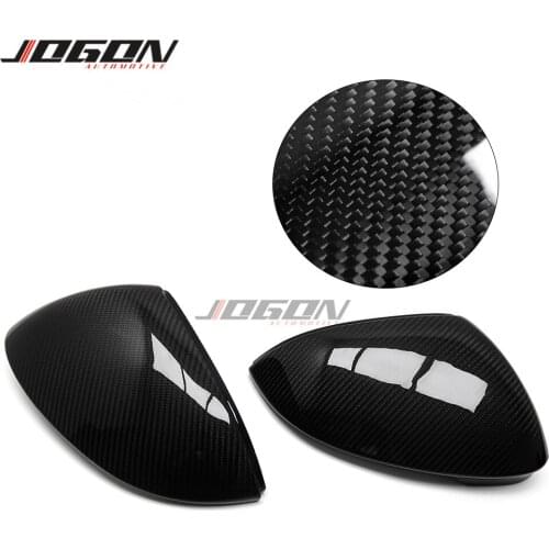 Carbon Fiber Car Rearview Mirror Cover Trim Side Wing Cap Case For VW Volkswagen Golf 8 MK8 GTE GTD GTI 2020