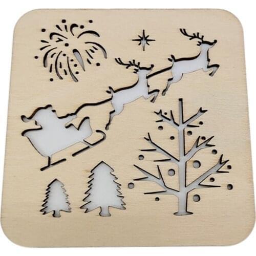 22Pieces Wooden Christmas Pendant Blank ing Ornaments DIY Crafts Decor