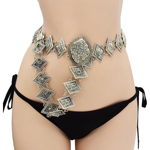 Inlove New Arrivals 5 Styles Turkish Antique Gypsy Design Flower Waist Chain Belly Belt Body Chains Beach Lady Sexy Body Jewelry