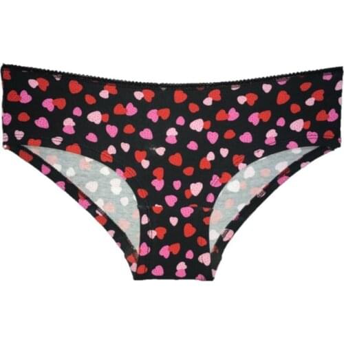 LOOK FOR YOUR WONDERFUL NIGHTS WITH ITS STUNNING COLORELEGANT UNDERWEAR Combed Cotton Heart Printed Womens Hipst FREE SHIPPING