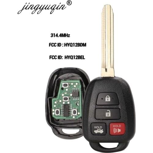 Jingyuqin 5pcs/lot HYQ12BDM / HYQ12BEL 314.4Mhz Remote Car key Fob For Toyota Camry Optional Camry Corolla 2012-2017
