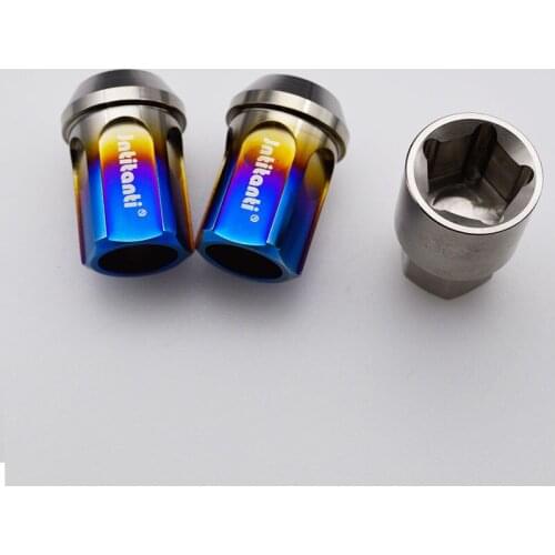 High Performance 60 Degree Cone Seat Open End Anti-Theft Custom Gr.5 Titanium Alloy Lug Nut M14*1.5*35mm