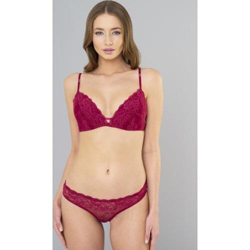 Women Fuschia Color Bra and Panties Set - 9300FXY