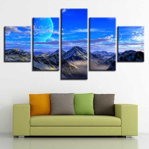 Beautiful Scenery HD Printed 5 Piece Canvas Art Scenery Painting Wall Pictures for Living Room Home Decor Anime Poster Wall Art