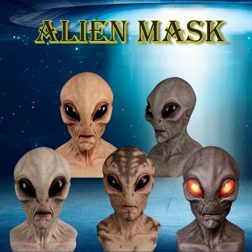Halloween Alien Mask Scary Horrible Horror Alien mask Magic Mask Cosplay Party Props Headgear Маска на хэллоуин Dropshipping