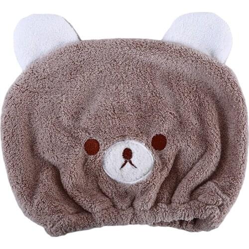 Cute Baby Hair Dry Hat Towel Quick Dry Shower Cap Strong Absorbing Drying Soft Cartoon Children