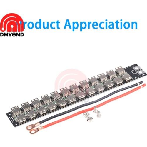DC - DC Buck Power Module 24-port USB Charger Socket Factory Mobile Game Studio Centralized Power Supply Plugboard 240W