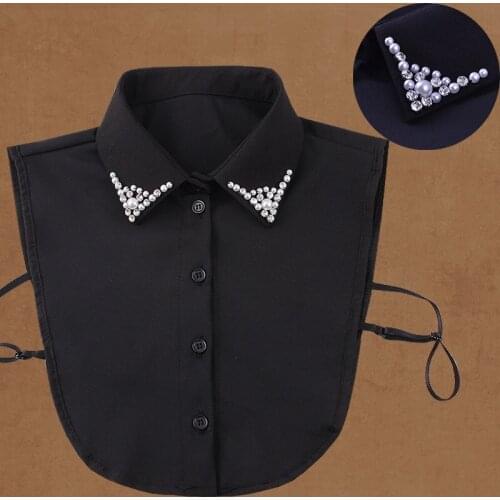 2021New Fashion Retro Shirt Clothing Accessories Detachable White Black Wild Spring Summer Autumn and Winter Womens Fake Collar