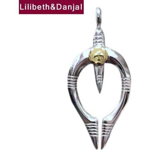 Feather Eagle Cross Real 925 Sterling Silver Necklace Pendant Fashion Fine Jewelry Accessories Women Men 2021 Free Shipping P02