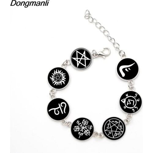 P2243 Dongmanli jewelry TV Glass Dome Handmade Supernatural Rune Amulet Bracelets