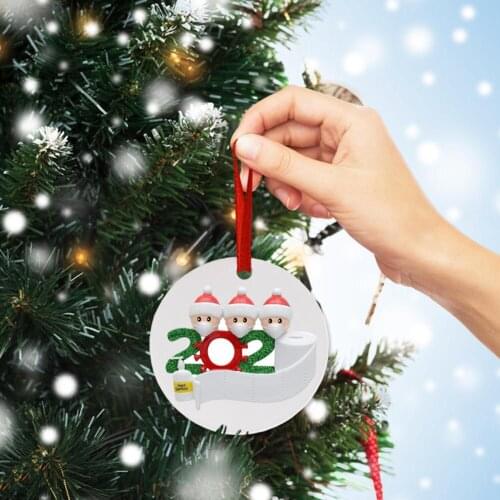 Merry Christmas Decorations For Home Pendants Gift Xmas Noel Happy New Year 2021 Christmas Tree Ornaments Hanging DIY