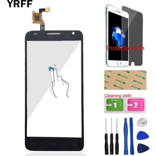 Touch Panel For Alcatel One Touch Idol 2 Mini S OT6036 6036 Touch Screen Glass Digitizer Panel Sensor Tools Protector Film Wipes