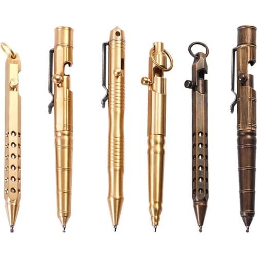 Solid Brass Made Bolt Action Ballpoint Pen EDC Pocket Pen Signature Pen Pocket Pen for Men & Women