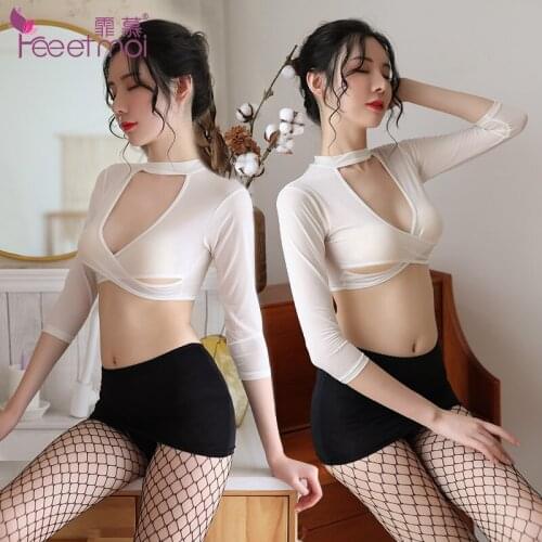 FM Sexy Lingerie tight-fitting hip skirt uniform temptation role playing female secretary teacher professional passion suit su