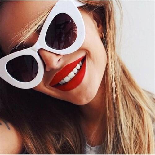 High Quality Brand Designer White Big Cat Eye Women Sunglasses Fashion Classic Lady Sun Glasses Colourful Leopard Eyewear UV400