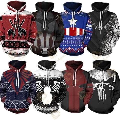 Spidey 3D Digital Printing Hoodie Sweatshirt for Boys Girls Cartoon New Autumn Spring Clothes Hooded Sweatshirt