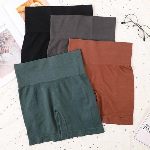 Women High Waist Shorts Seamless Shorts Hip Push Up Comfort Slimming Panties Summer Fitness Underwear Female Safety Short Pants