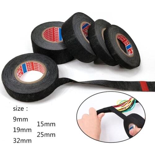 15 Meter Heat-resistant Flame Retardant Tape Coroplast Adhesive Cloth Tape For Car Cable Harness Wiring Loom Protection