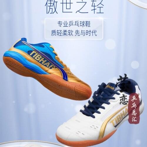 TIBHAR Table Tennis Shoes with Original box Lightweight comfortable wear-resistant professional ping pong Sneakers Sport Shoes