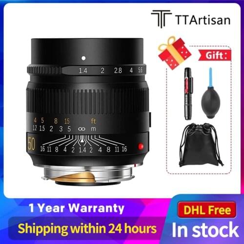 TTArtisan 50mm F1.4 ASPH Full Frame Manual Focus Camera Lenses for Leica M-Mount Cameras Like Leica M-M M240 M3 M6 M7 M8 M9 M9p