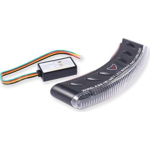 Universal Motorcycle Helmet Brake Light Turn Signal Warning Flasher Lamp Indicator Styling Cruiser Chopper Dual Sport Scooter