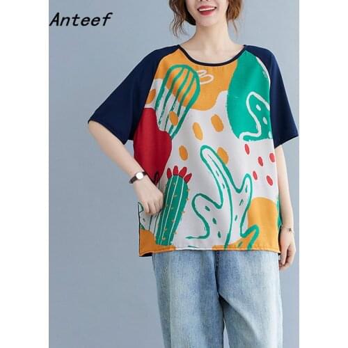 Short sleeve vintage casual loose summer tee t shirt women t-shirt ladies tshirt 2021 tops streetwear clothing