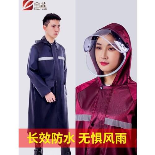 Women Fashion Scooter Raincoat Jacket Motorcycle Pvc Suit Waterproof Rain Coat Bike Plastic Gabardina Mujer Rain Gear BY50YY