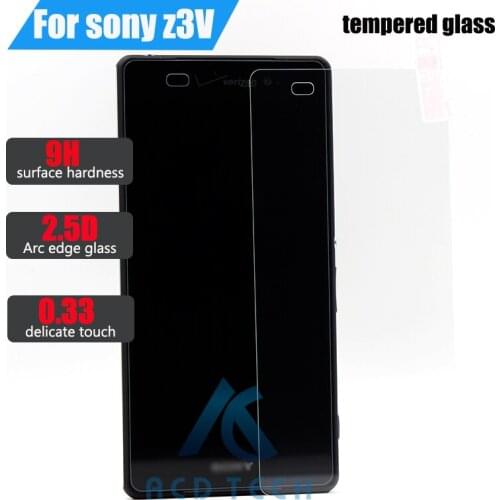 2.5D Tempered Glass Screen Protector Battery Cover Protector For Sony Z3V Z3Verizon D6708 Thin HD Toughened Protective Film