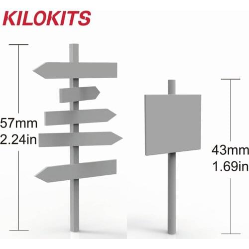 20PCS 1/35 Plastic WWII Military Road Signs Set Unpainted for DIY Dioramas Scenery Layout Model Building Accessories Kits