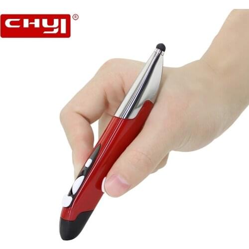 CHYI 2.4Ghz Wireless Pen Mouse Touch Pen Mice With Web Browsing USB Optical PPT Helper Mini Air Mouse For Laptop PC