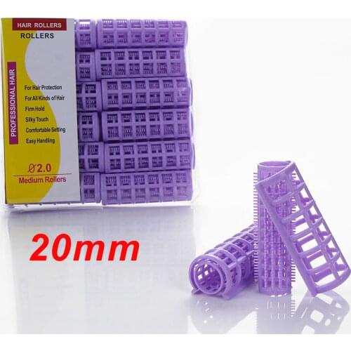 3pack/set 20mm Snap on Hair Rollers Plastic DIY Hair Styling Roller Curlers Clips Air Bang Clamps Curling Perm Rods Barber 1505