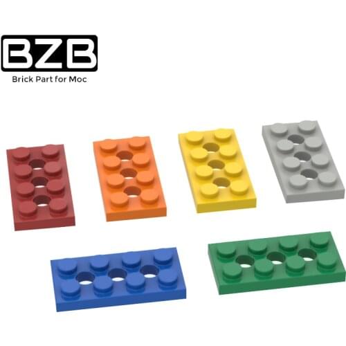 BZB MOC Assembles Particles 3709 2x4 for Building Blocks Parts DIY Bricks Bulk Model Educational High-tech Parts Kids Toys Gift