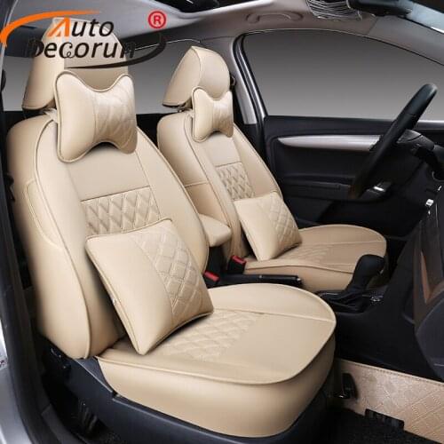 AutoDecorun Custom car seat covers for Citroen C4 Aircross seat cover accessories PVC leather cushion supports covers 16PCS/sets