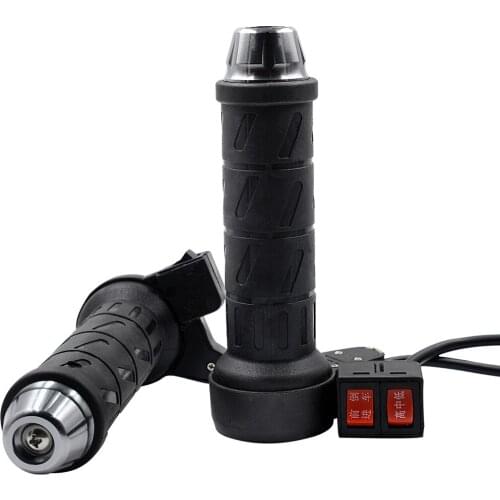 12V Electric Scooter Heated Handlebar Grips with Switch Adjustable Electric Heating Warmth Motorcycle Parts