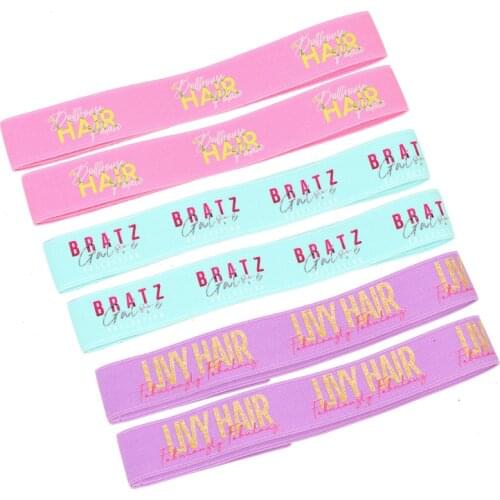 Nunify Custom Your Own Logo And Name Edge Slayer Elastic Band For Wigs Lace Frontal Closure Laying Band 3Cm Colorful Melt Band