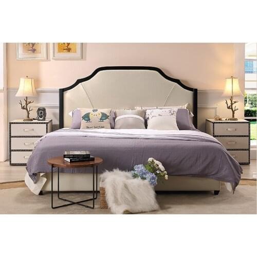 Europe and America Genuine leather bed frame Soft Beds Home Bedroom Furniture cama muebles de dormitorio / camas quarto 1.8*2 m