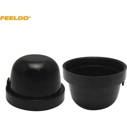 FEELDO 2PCS Car/Auto HID LED Headlight Dustproof Cover Rubber 60mm-75mm Sealing Headlamp Cap Cover Waterproof